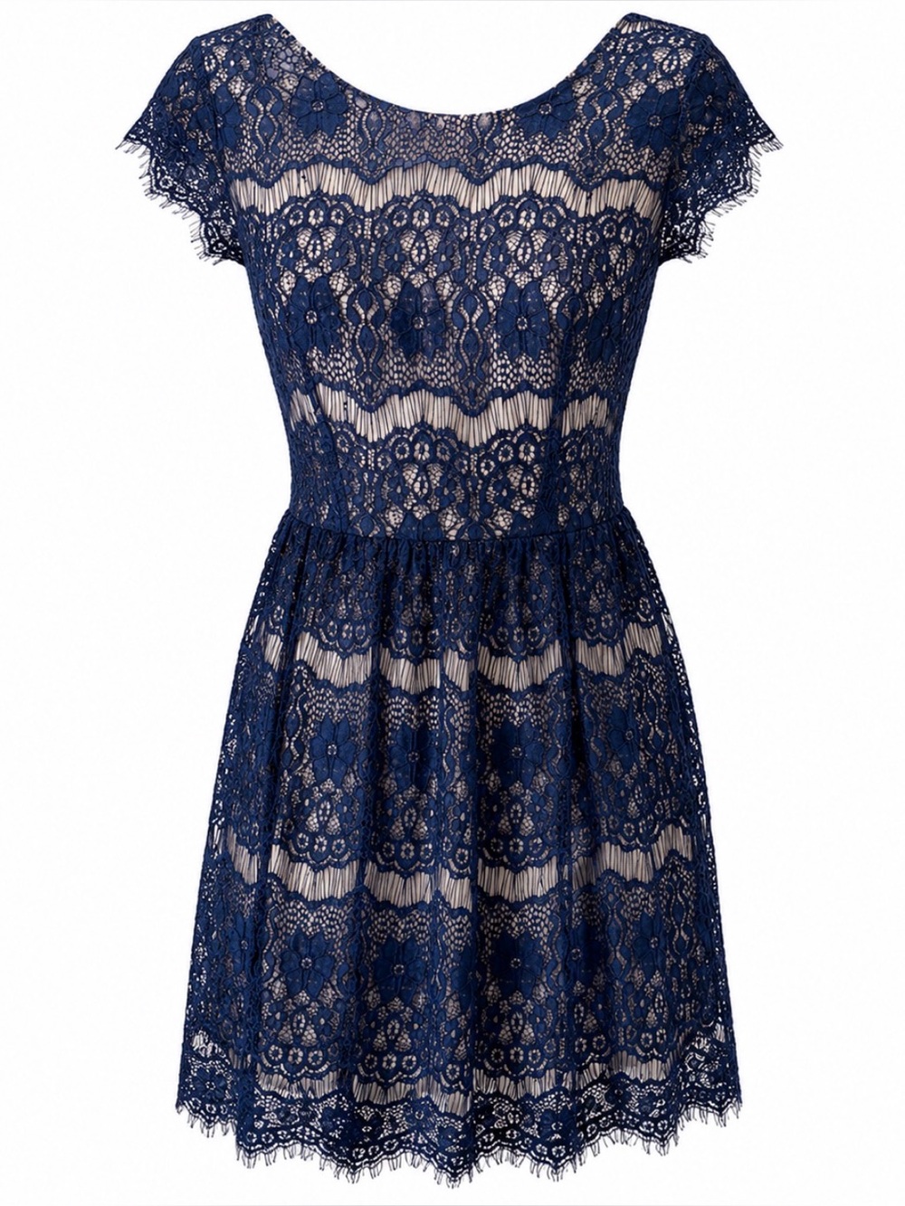 Forever 21 Brand navy blue med lace dress